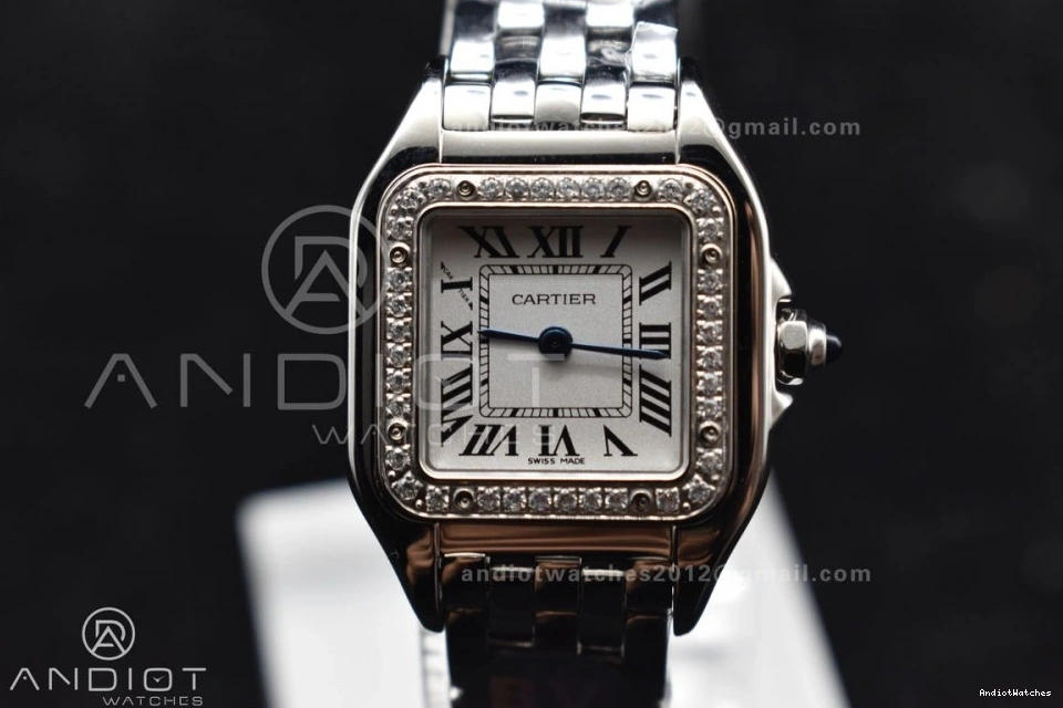 Edition Panthère BVF Best Dial on 1006 22mm 1:1 Quartz Ronda SS SS White Bracelet Snug Diamonds Bezel 0330